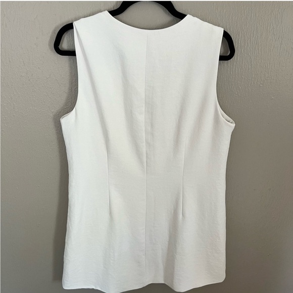 ABERCROMBIE AND FITCH Mara White Vest Size Large casual sleeveless everyday - Picture 4 of 4
